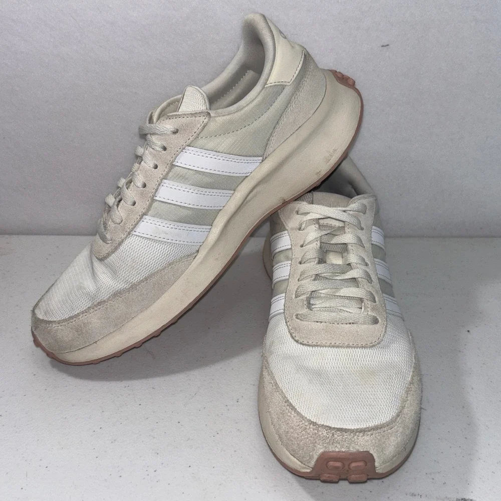Adidas Retro Running Style‎ Sneakers Cream White Casual Athleisure Men Size